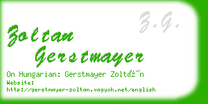 zoltan gerstmayer business card